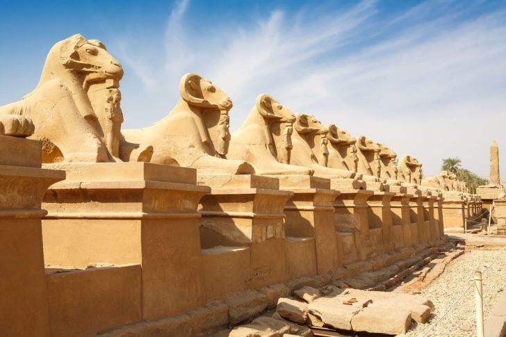 Luxor, a restauro le sfingi criocefale del tempio di Amon-Ra
